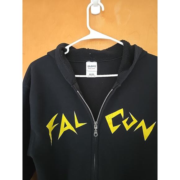 Falcon Concert Zip Up Hoodie Sweatshirt Small California heavy metal - Picture 3 of 5